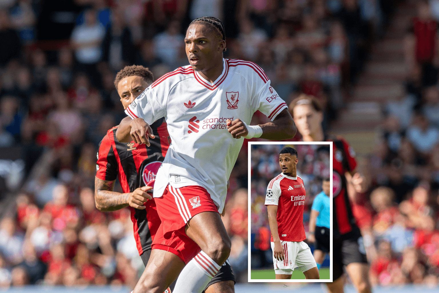 Jeremy Jacquet, William Saliba, Liverpool, Bournemouth, Arsenal